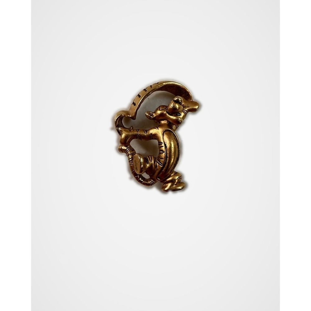 Disney Winnie the Pooh Tigger Gold Tone Character Brooch Pin
